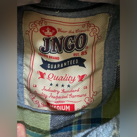 JNCO vintage sleeveless button up plaid vest - Picture 3 of 5